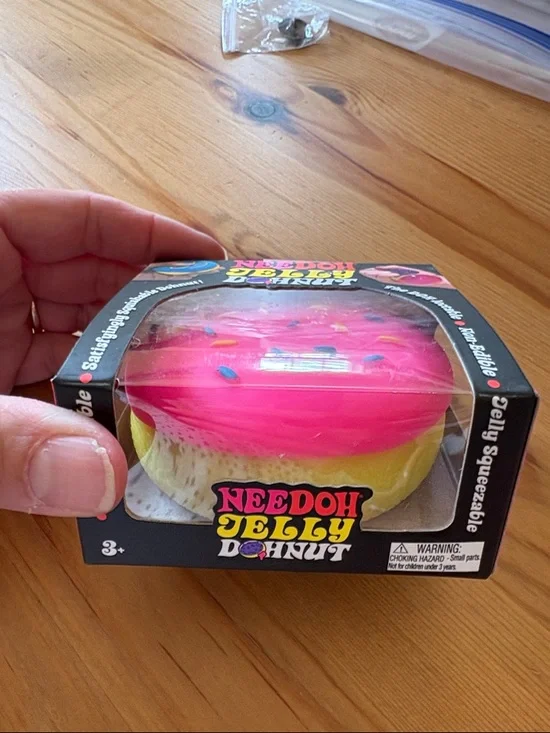 Needoh Jelly Donut Pink Squishable Toy - Picture 2 of 5